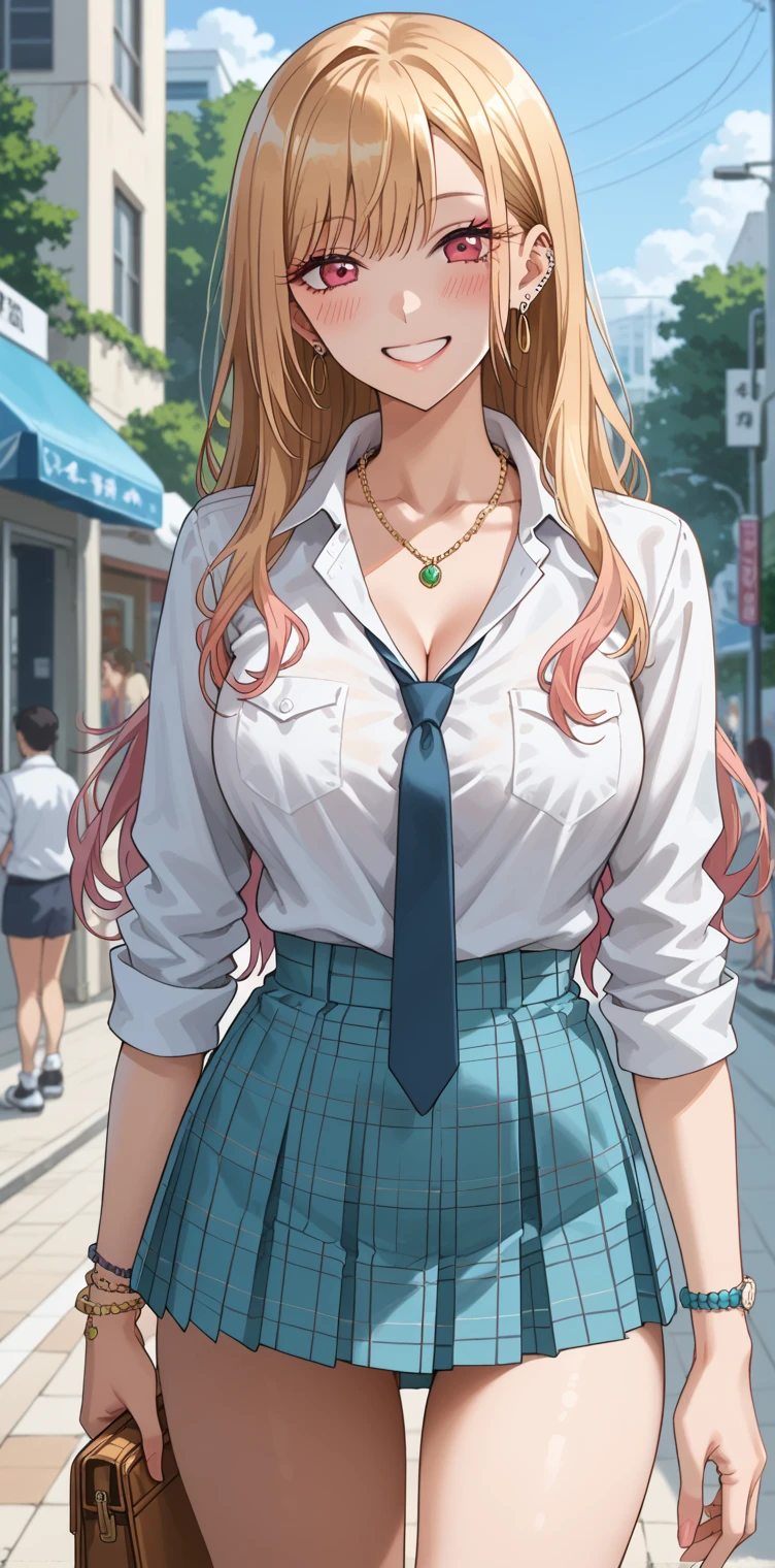 (masterpiece), Mature , sexy, After, Floral lace underwear, Natural light, realistic, camel toe, diffused light, Depth of bounds written, white skirt, vapor, (lift skirt),black underwear, (urination), lively , embarrassed expression, Public place