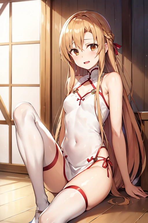 nude girl whit: "((((professional: Step by step, taking into account even the smallest detail, God-level final result, all intricate details, cowboy shot, solo 1girl view))): "1 fox girl, ruby eyes, fox ears, fox tail, high ponytail, firm breasts, medium breasts, very open legs, smug, cute, short black china dress, very low-cut, (light clothing very thin and transparent like air), side full body, pelvic short curtain, thigh ribbon, (pumps:1), (hugging own leg:1.1), chinese style, indoors, sharp focus, see nude, covered body, looking at viewer, (intricate:1.3), red light theme, (orange tone:0.7), illustration)")"