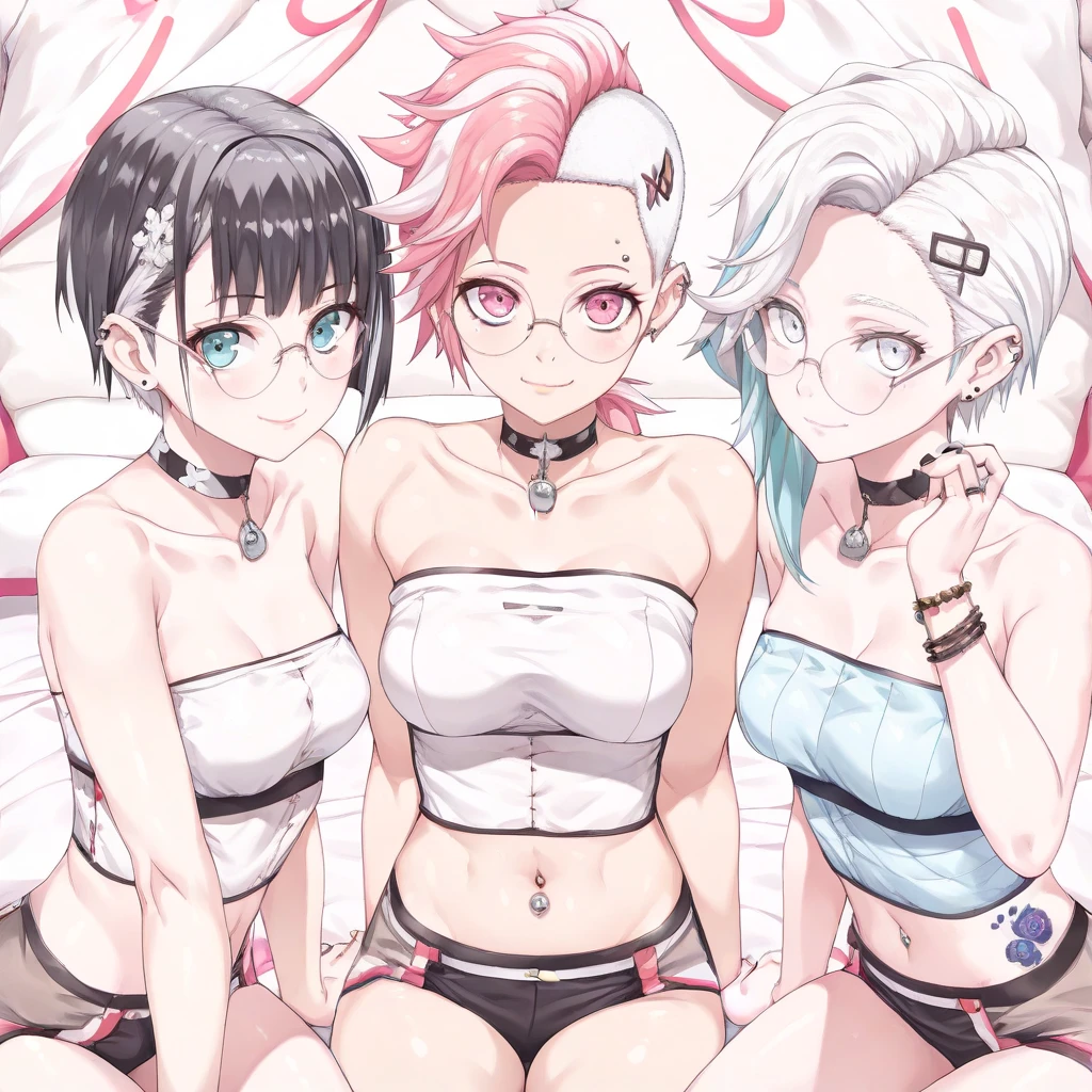 (((美少女Anime Style))),Anime Style,Lie down on the bed3A girl with a different type of personality,A girl seduces with flashy underwear,Penetration Sex,Creampie Sex,Orgy(1 Male,3Women),Gothic,Earrings,necklace,Lock,tattoo,Heart Pupil,♡ranbu,An honor student carried away by pleasure