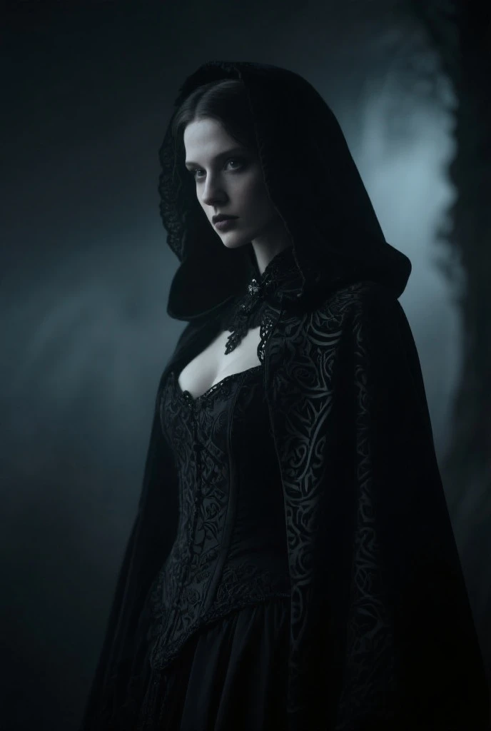 a beautiful sexy  submissive girl ([emma thomson:helena bonham carter:0.5]:1.0) in a long black dress,lace overlay,(black veil) on her head, looking at camera,full length body,  kneeling,victorian, goth, a character portrait, art nouveau,
(pale white skin:1.1)), (pallid:1.1),(reddish black curled hair),(blue eyes),
(realistic skin detail),skin pores),(hair fuzz),(skin wrinkles),(skin blemishes),

(scribbles:1.5),(freehand doodling:1.5), high contrast,  rough texture, semi-realistic ethereal,
(art style by (Frank Frazetta:0.9) ), intricate line drawings, an abstract drawing, generative art,
(best quality, ultra detailed,8k,photorealistic,volumetric lighting)