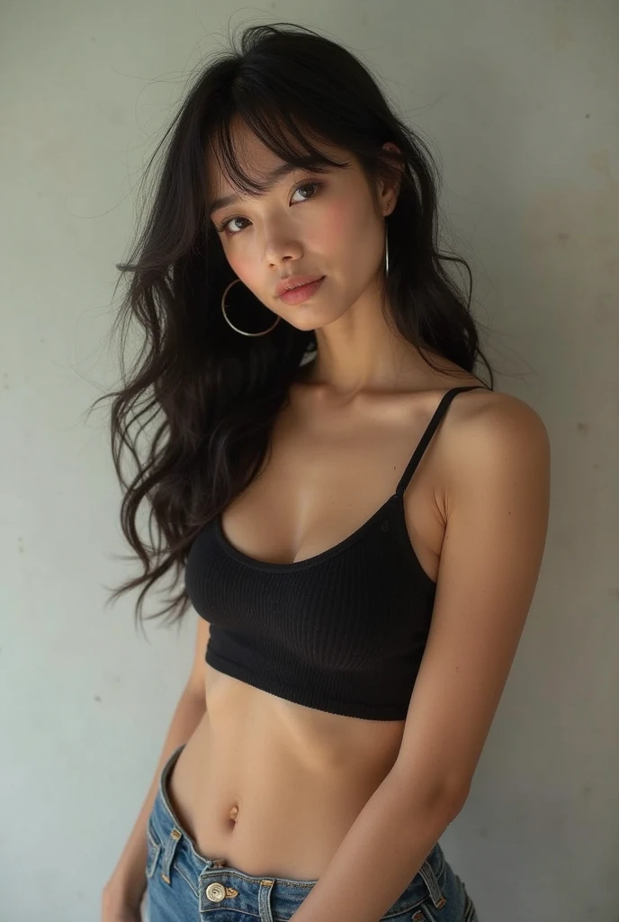 Young ariana grande, tight bra and panties, cleavage cutout, masterpiece, best quality, perfect face