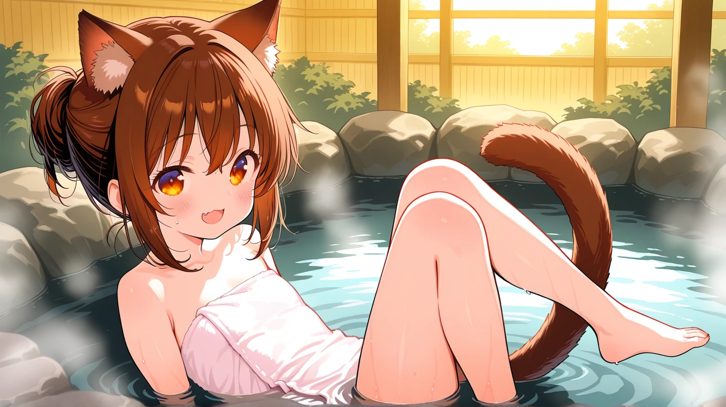 artwork, 1 girl, detailed, 2d, short brown hair, (((Cell shaded)),Best Quality, masterpiece, High resolution, anime screen cap, anime colours), sexy look:1.3, (large breasts with drooping:1.8, cleavage), (Perfect Anatomy, perfect detailed body, Eyes) , full body, lookin down at camera, Thicc anime girl in a bathtub, cute, sexyrobutts, splash art anime , thicc, by Shitao, bubble bath, , top rated on pixiv, pixiv, 2b, best anime 4k konachan wallpaper, , guweiz on pixiv artstation, dog tail, cat ears, long weavy hair, top view, laying on stomach, looking at viewer, (ass up), sexy pose, (nude), (getting out of the tub), wet