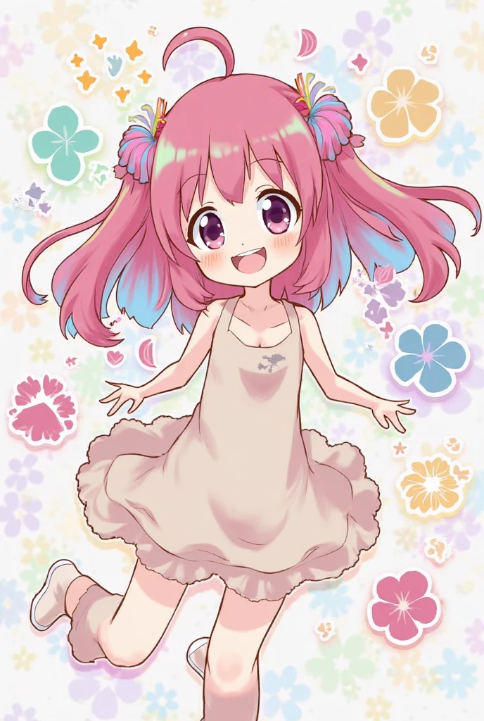 Anime girl showing her panties