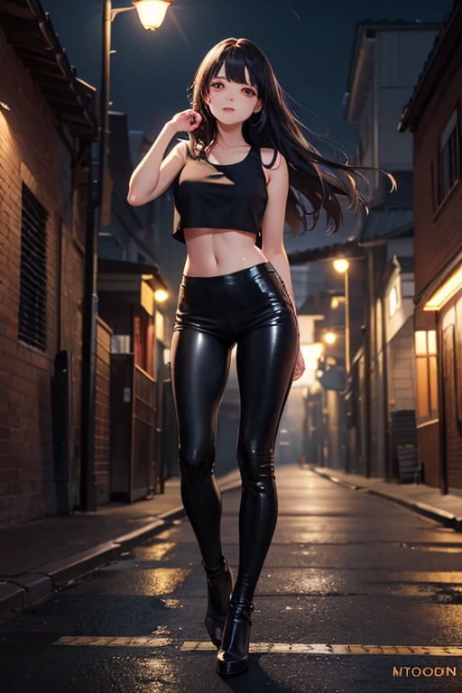 (NSFW), 1womanl, Solo, 24 year old, 7headed body, (cute face), (Ideal ratio body proportions), School Grounds, Dark blue leggings, ((Old gym clothes for Japan)), Looks Back, (((Point your butt at the camera))), (((emphasis on the buttocks))), ((((The panty line is protruding)))), Wet, Clothes are see-through, Smiling smile, long , de pele branca, small tits, A slender, Dark hair, short-hair, beauty legs, Small buttocks, Skinny Legs, surrealism, Cinematic lighting, depth of fields, One-person viewpoint, F/1.8, 135 mm, nffsw, masutepiece, ccurate, Anatomically correct, Textured skin, Super Detail, high details, High quality, awardwinning, Best Quality, hight resolution, 8K