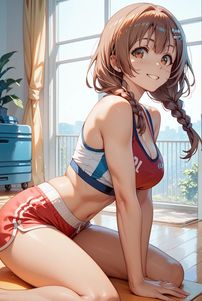 Gal woman Cheerleaders are sticky with sweat Love Hotel support Cheering with a smile Spread your legs and cheer Shorts are sexy underwear High resolution High resolution support individuals 射精促進support I'Cheer her on from the bed. Vibrant Hotel at night Ganbare