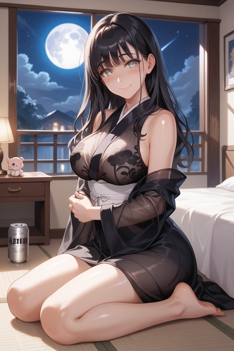 masterpiece, best quality, very aesthetic, absurdres, 1girl, mature_lady,white_dress,(cum_on_body:1.2),,tifa lockhart, final fantasy, long black hair, red eyes,,beside window,glowing stardust frontground,fantasy,sparkling,fireflies,