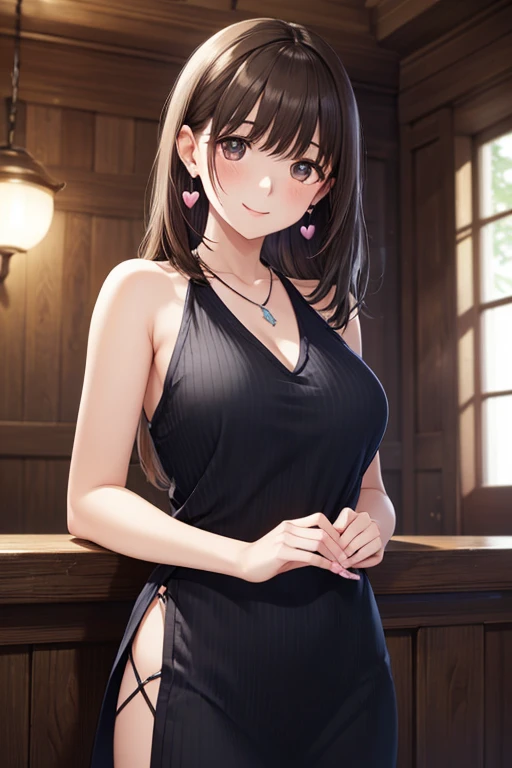 masterpiece, (best quality), 1woman,1girl ,aihara_mei, long hair, black hair, purple eyes , formal dress, ,white dress, jewelry, earrings, necklace , medium breasts,,sexy woman, adult, smile, blush, vibrant colors ,,natural lighting ,RTX, hair between eyes , beautiful, (detailed face:1.2), showcase, (perfect eyes:1.1) ,(photorealistic:1.1), 8k uhd, looking at viewer, formal event, indoors, simple backround