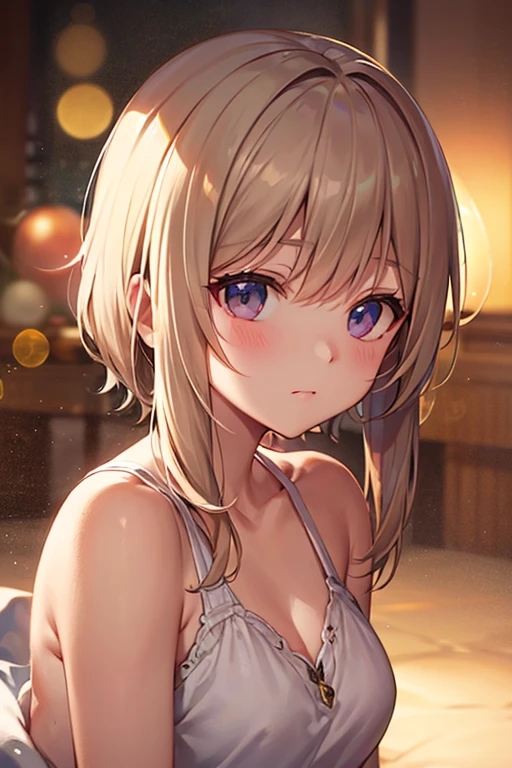 (extremely detailed CG unity 16k wallpaper:1.1), (Denoising strength: 1.45), (tmasterpiece:1.37), (Full body posing:1.4:), whole-length, Dynamic angle,, lifelike texture, (beautiful detailed eyes), beautiful detailed , white hair, long bangs, naked:1.2, indoor, midriff, {{{half closed eyes}}}, big forhead, blank stare, illustration, sparkle, (((masterpiece))), best quality, UHD, exposed vagina, pink nipples