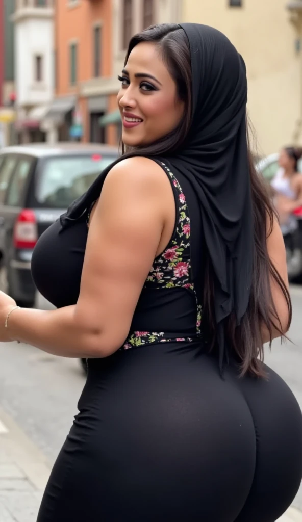 Arabic Woman, beautiful, sexy girl, ultra realistic, young woman, large ass, big bouncy ass, very sexy, Alluring, Tempting,  high camera angle, skinny curvy

Egyptian girl, long hair down to waist, eyes closed shut, darker skin, black nail polish, hour glass figure, facing viewer, coal black eye shadow

Pleasure expression, short torso, pleasure facial expression, mouth open wide, dark black eyeliner, mascara, eyelids black, very long shiny straight black hair

Short upper body, Egyptian arab, facing viewer, woman looking up, thick thighs, plump lips, looking down at woman, eyes closed

Big soft ass, Egyptian, beautiful Arabic woman, slender face, amazing cheek bones, curvacious, vuluptuous woman, wide hips, thick voluptous thighs

A round gold pendant necklace

Romantic mansion fireplace background, lanterns, lit by lanterns, campfire lighting
Laying down beside the fireplace on a white fur rug

(Top view: 1.2) 

High camera angle pointing downward at the subject

Very long shiny black hair down to waist

Darker skin tone

Long eyelashes

Very long straight shiny black hair down to hips

Wide hips, thin waist and fat thighs

Wide hips, thin waist, a fat round ass with cellulite, fat thighs

(Very short and curvy woman, very very short woman
Make woman 150 cm, 5ft tall)
Make womans stomach shorter in length, short abdomen

38 GG droopy breasts: 1.3

Short curvy cellulite body

(Very big natural sagging breasts, soft cellulite)

Plus size woman is very short in height and curvy

HEIGHT OF WOMAN IS 150CM, VERY SHORT IN HEIGHT

Very curvy hour glass shape, short and curvy, short legs, short abdomen and stomach
Very short woman

(gigantic breasts, large breasts, huge breasts:1.3)

Plus size woman, abit of cellulite all over body

Perfect cheek bones, sunken cheeks

Huge gigantic ass and wide hips

Soft and squishy breasts

Beautiful face, model look, plump full lips

Wearing a black choker

150 cm tall, woman is very short and curvy