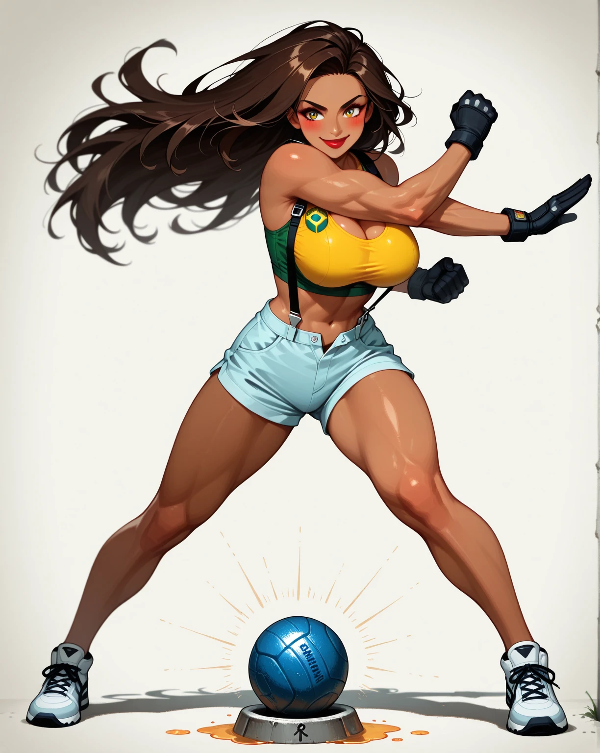 (((((????))))), ((ultrahigh resolution, great quality)), (((8k, photo and raw, best quality, masterpiece, hyperrealistic))), incredible, extremely detailed, sharp focus, real person, only one girl, ((1 very girl attractive and beautiful)), (((((Abigail Ratchford's facial features))))), (((((Abigail Ratchford's face))))), (((((Abigail Ratchford's body))))), Detailed face, ((twenty one years)), ((model body, ???? body, slim body)), (((((Abigail Ratchford dressed with the shirt of the Spanish soccer team, the Spanish soccer shirt, cheering from the stands of the Berlin soccer stadium, very ???? Spain shirt, red soccer shirt of the Spanish team, very little makeup, playboy photo style, captivating and tempting, posing smiling, Abigail Ratchford, Realistic, sensual look, ????, Instagram model, Sensual, ???? smile, sensual posing, natural pose, happy and ???? expression, goddess, perfect physical proportions, hands behind the back))))), ((beautiful smile, ???? smile)), ((perfect mouth)), ((perfect legs)), navel piercing, (Beautiful face), sinuous look, ???? look, half smile, stitching, smooth skin, ((detailed skin)), cinematic lighting, ((perfect detailed and pretty eyes)), ((Highly detailed body, perfect body measurements)), ((detailed and tempting lips)), ((marking body clothes, Marked ???????, Generous cleavage)), 1 navel, rosy cheeks, ((Juicy and ???? lips, perfect lips)), naughty smile, wild and ???? hair, Full body view, ((masterpiece)), (((best quality))), (((ultra high))), (((hyperrealistic))), (((photorealistic))), Highly detailed CG unit 8k wallpaper, shot style, complex, High detail, Dramatic, Highest Quality Movie Still Image, Masterpiece, Best Quality, Realistic Ultra Detailed Rendering Style, ((Natural Light)), Crisp Characte, DSLR, Fujifilm XT3, intricate details, natural photography, ((((sketch effect)))), ((((colored pencils effect))))