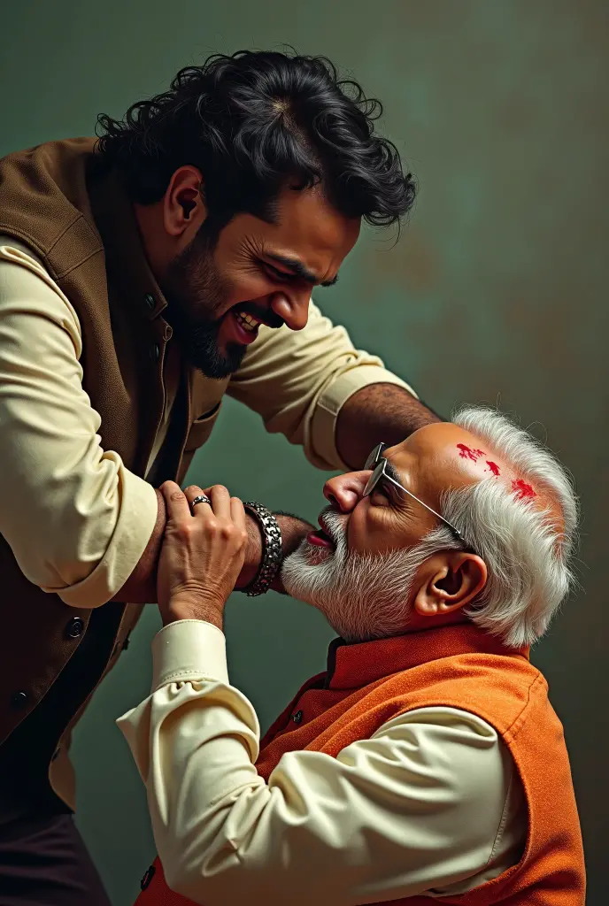 Create a image of rahul Gandhi and Narendra Modi having gay sex together Rahul Gandhi penis in narendra modi mouth sex
