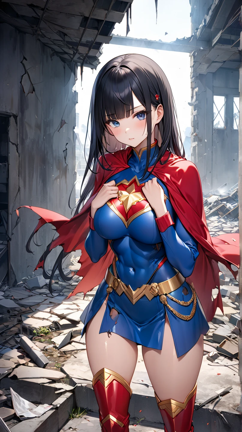 model Jessica Lee Seul as sexy wonder woman NSFW
sexy wonder woman cosplay sexy costume,
micro-bikini-front-thong pussy-wedgie cameltoe
red patent stiletto boots
collapsed building rubble debris warzone huge explosion