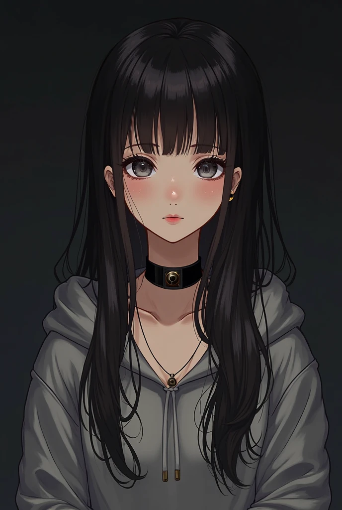 score_9, score_8_up, source_anime, 1girl, solo, VirtuosaBase, white pupils, long hair, hime cut, broken halo, black shirt, t-shirt, black choker, goth, eyeliner, eyeshadow, <lora:ChamVirtuosaPonyXL-000004:1>