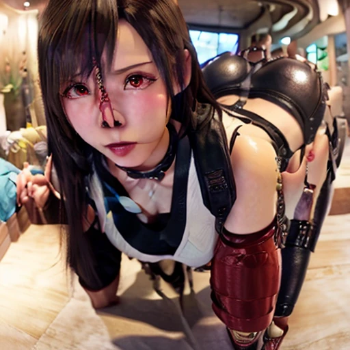 ((highest quality、8K、master masterpiece:1.3))、日本人1５age、bsh、sharp、、、、、、、、-centralized:1.2、８Head-body balance、Perfect body shape beauty:1.4、slender abs:1.2、Thin constriction、((dark brown hair、Super Huge Tits:1.2))、(Sukesuke red underwear、jchan:1.1)、Urban area:1.2、Very detailed face and skin texture、DETAILED EYES、Double Eyelid、Perfect lighting、Spread your legs、 Eyes of Temptation、Breasts about to spill out of underwear、protruding areola、hposing Gravure Idol、Angle from below、The Highest Quality、reality