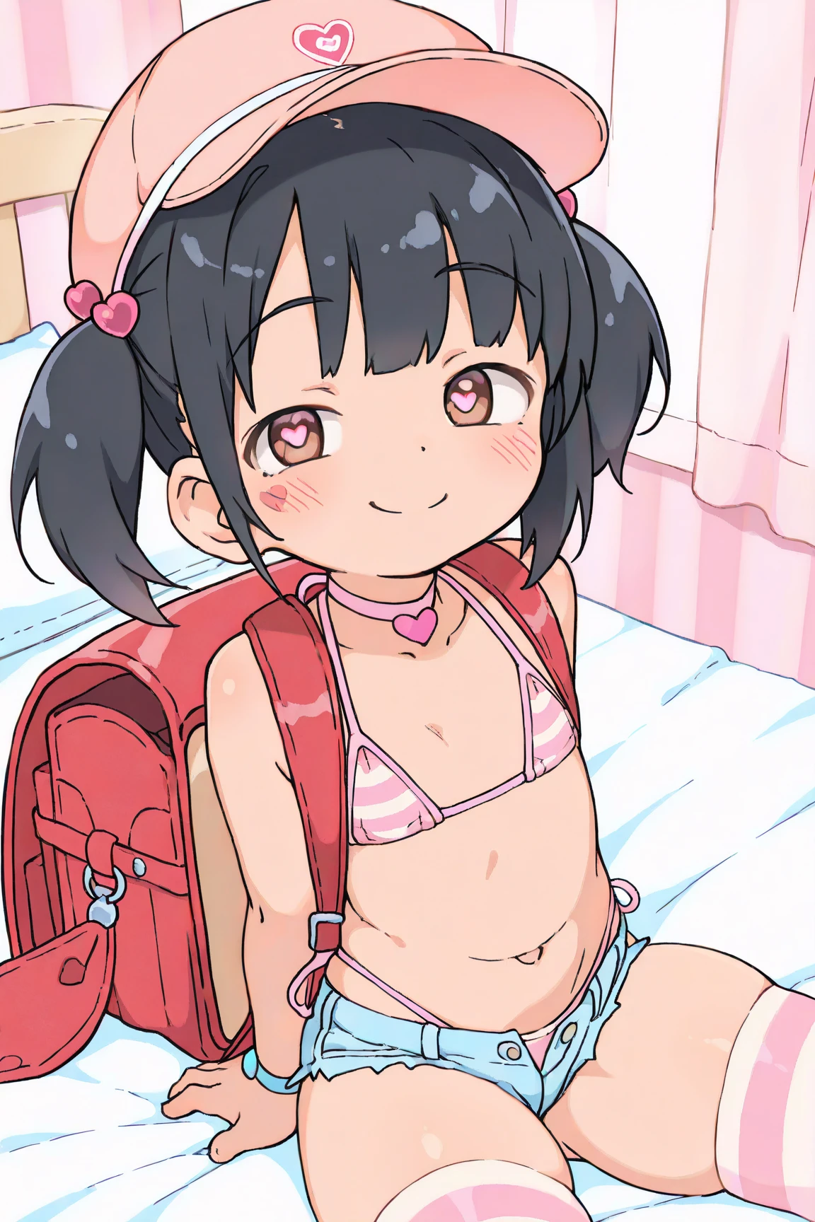 Mimi, smirk,1girl,masterpiece, expensive quality, very_expensive_solve, big_file size, full color,(completely nude:1.2),pussy,niplles,(vaginal sex:1.2),(toddler:1.6),(chibi:1.3),(flat chest:1.5), 