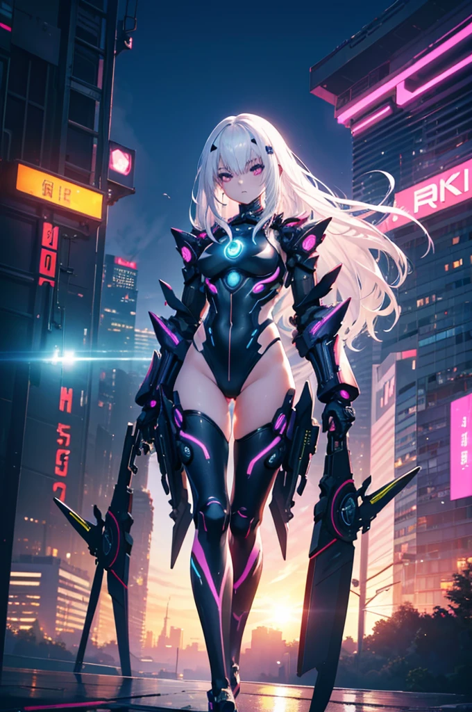 Sporty European Gothic woman, White woman, full bodyesbian, (Biomechanical:1.3), The city of the future,cyber punk perssonage,Tall upstairs,lamplight,cable wires, Implants, wet bare skin, Exposed abs, Masterpiece, (Dark: 1.3), Darkness, Low light, Night, Cinematic lighting, Black line, Highest quality, Sexy woman, (Haight teak cyborg:1.2), (Huge, Lively and delicate breasts), Feminine, Symmetrical, Highly detailed, gigapixel, coalescence, (Sharp body), Detailed body, on focus, Gorgeous face, (Dark eye makeup), (in black lipstick), Tattoos,(Simon Bisley), (In 2000.D.), (ABC Warriors), (Joe pineapple), Grim, Grimdak., Detailed digital anime art,Dreamlike,and its detailed completeness .