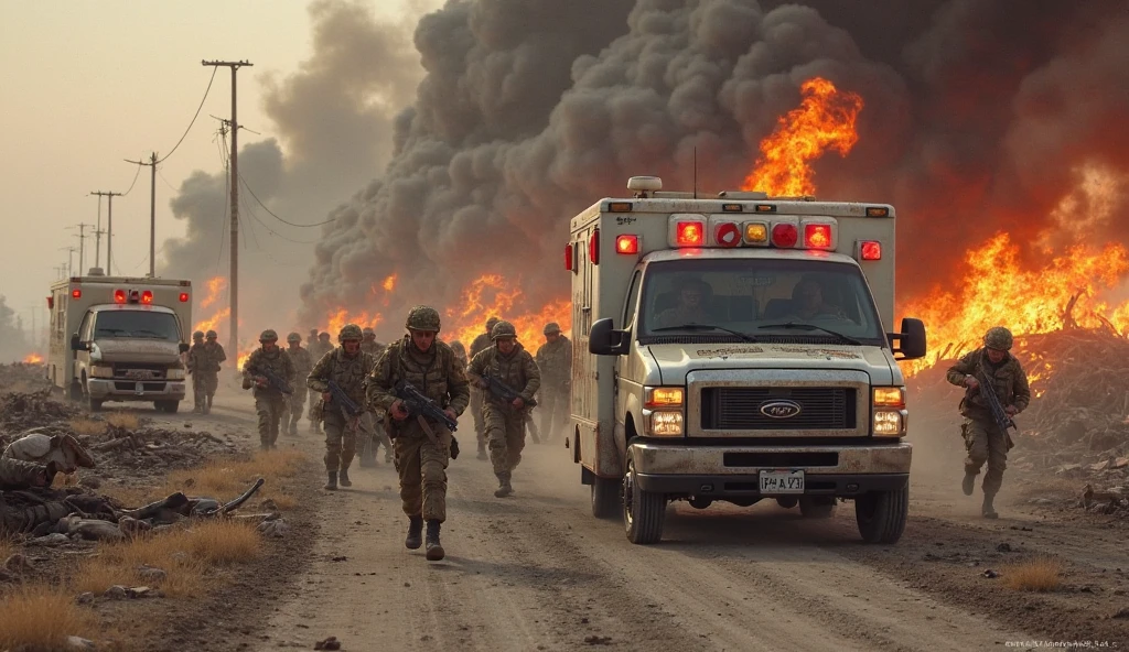 An ultra-realistic image, in 8k in a post-war scenario, in a devastated land, in which the Bible teaches us that the devil is a real force that exists in the world. He is a dangerous enemy who must be resisted and fought. However, the Bible also teaches us that God is more powerful than the devil and that, through faith in Christ, we are protected from his schemes.
