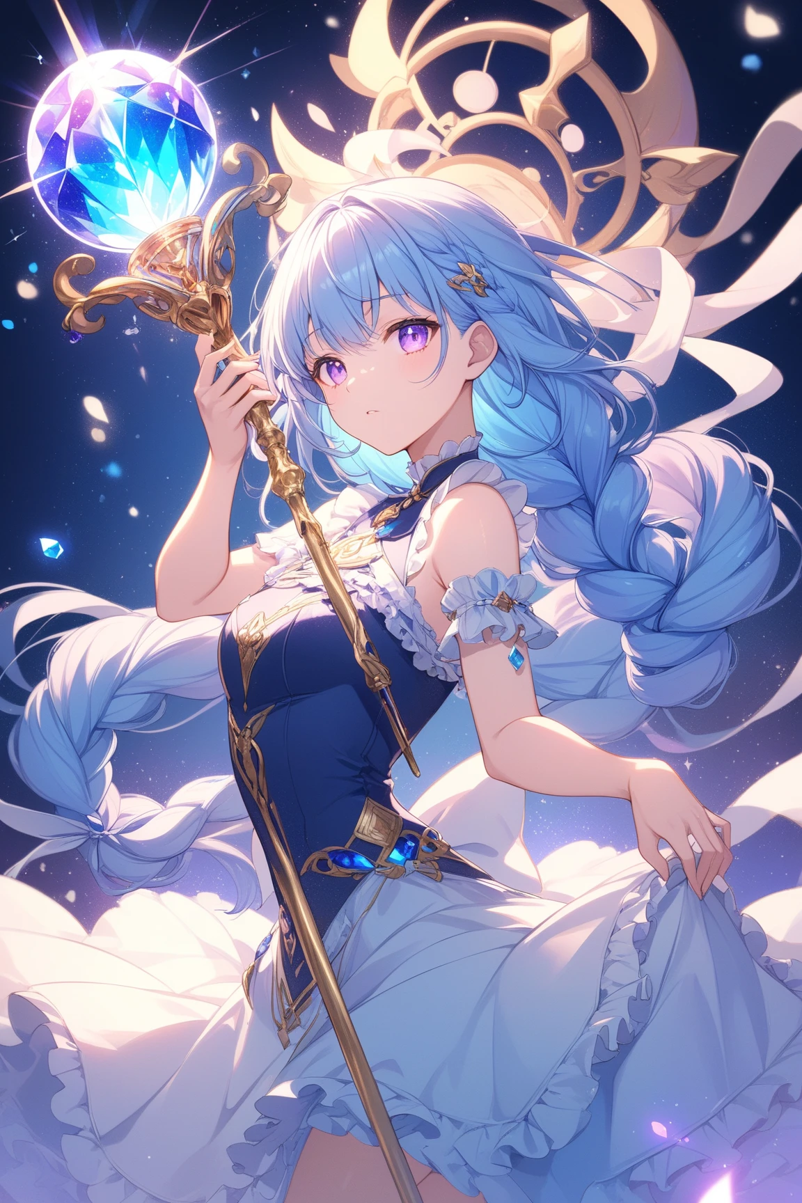 animal round rabbit, white fur, cute, playing harp, fantasy, best quality, 4k, 8k, highres, masterpiece, ultra-detailed, realistic, photorealistic, vivid colors, professional, intricate details, glowing harp, magical forest background, soft lighting, fluffy rabbit ears, detailed rabbit face, long eyelashes, expressive eyes, elegant rabbit pose,a very cute and beautiful chibi anime girl, simple flat background, full body, standing, highly detailed face and eyes, clearly outlined, solo