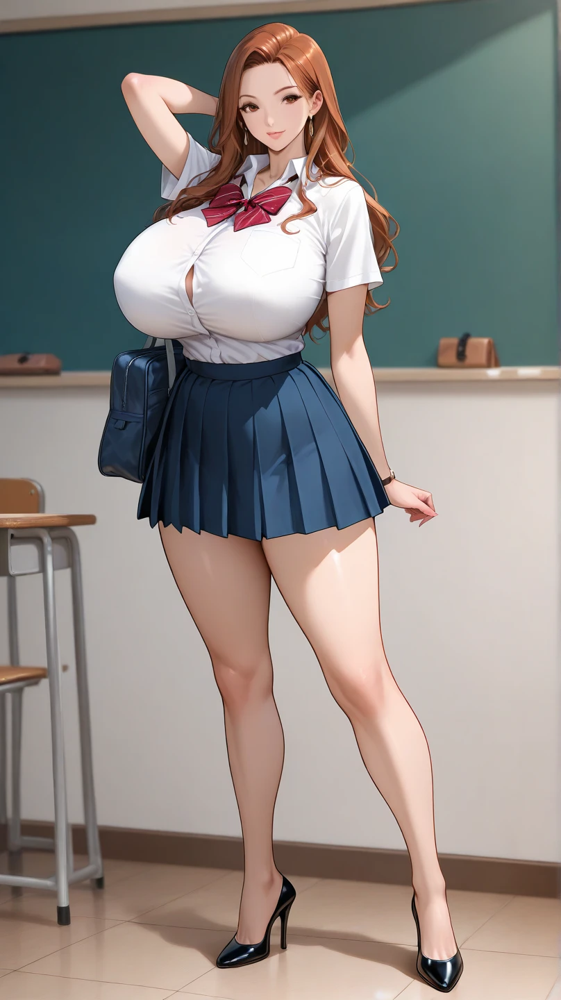 20 year old  with huge breasts in lace bra outside school 