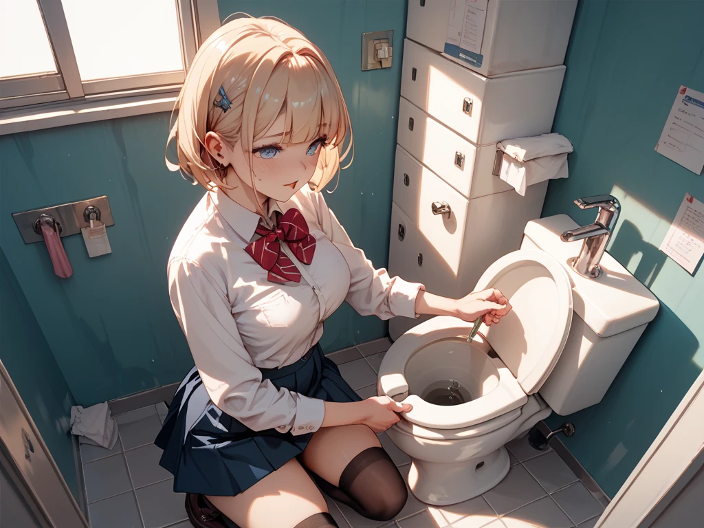 (((best quality, highres, masterpiece, uncensored, high quality, ultra detailed, extremely detailed CG, hiqcgbody, beautiful face, beautiful eyes, extremely awesome detailed CG unity 8K HDR wallpaper, perfect anatomy:1.1))), (extremely awesome detailed realistic, extremely awesome detailed 3d:1.0), (((Uncensored, nsfw,1girl, sex slave))), (1girl, (((silver hair, blue inner, pompadour, sideburns, shiny hair, (mega ponytail), (ahoge), (Hair Flaps:1.3), absurdly long hair)))), (((((japanese clothes, whistle around neck, , clothing aside, see through))))), (((yellow green eyes, picha))), (((((extremely awesome detailed deep-silky-healthy-lackwarm-foundational-baby face))))), (((((after sex, clitoris, pussy, anus,(spread legs), arms behind head, happy, blush, spoken heart, aroused, (vulgarity, heavy breathing, fucked silly, trembling:1.2), (completely nude, pussy juice, sweaty skin, steam, smelly:1.2),cowboy shot, front view, pussy focus))))((((toilet use, panty pull, toilet, restroom, panties above knees, panties below knees, sitting, bottomless, pants pull)))), caughtpeeing, (pee, peeing), peeing self