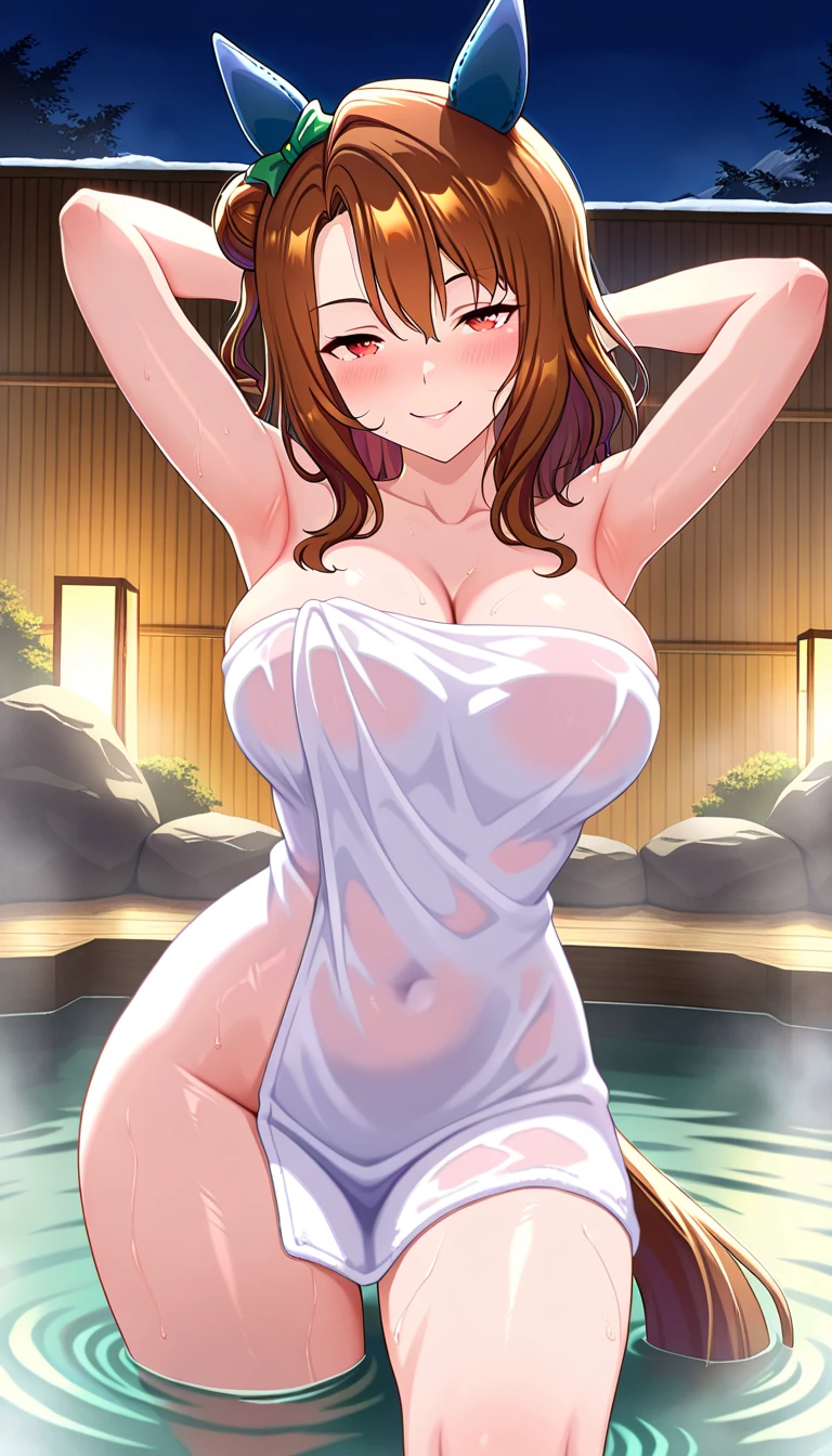 An anime-style artwork depicting ruan mei from the game Honkai star rail.
Tags: ruan mei, anime, detailed eyes, detailed lips, tight bikini, smiling expression, intense gaze, glowing emblem on hand, dynamic pose, pool, vibrant colors, digital art, high-resolution, professional quality, gigantic breasts, (underboob : 1.4), curvy, cowboy shot, (gigantic breasts: 1.4), green eyes, (light brown hair), curvy, cowboy shot, (gigantic breasts: 1.4), (violet eyes: 1.4), (light copper blonde hair: 1.6), curvy ass, (big butt : 1.4), (bubble butt : 1.4), from behind, back view