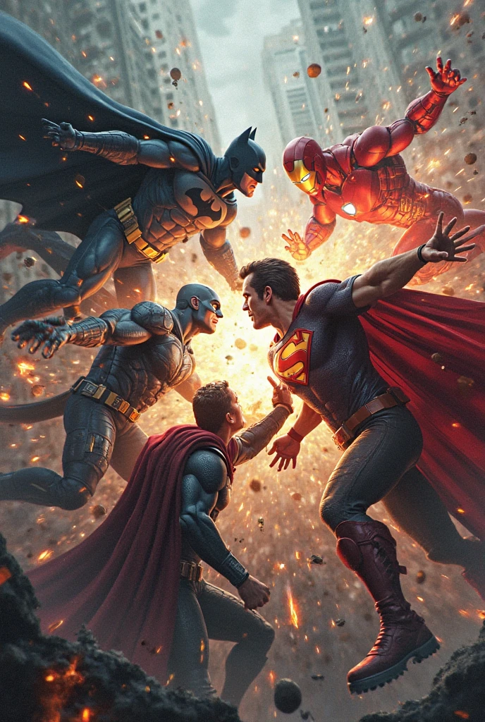 A fight between the Marvel universe against the DC universe