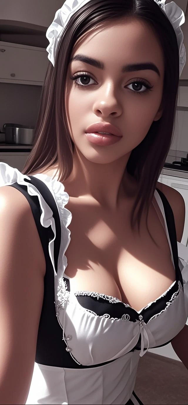 (dynamic angle:1.3, front view:1.1, breast focus:1.3, from above:1.1), (dynamic posing:1.2, sexy posing:1.2), (seductive smiling:1.3), ((looking at cake,Taking a cake out of the golden oven, worried about the outcome:1.2)),highest quality、(real、photorealistic:1.4),(ultra high resolution, 8K RAW photo, clear focus), best qualtiy, natural lighting, field depth, (Bright pupils, detailed beautiful eyes, high detailed face), Red lip, (tight focus:1.2), a girl 22yo old, Wearing a pastry chef uniform:1.3 , Thicc, thin breast, long hair, blue eyes,a pastry pretty girl:1.1, (highly detailed beautiful face and eyes,small breasts),real skin,((black,hair,long pony tail hair)),thin pubic hair,cute,lovely, detailed eyes,(double breasted:1.0,under bust:1.0),(with sparkling eyes and a contagious smile),open mouth, Looking at Viewer,A scene of cooking in the kitchen with the oven made by goldden