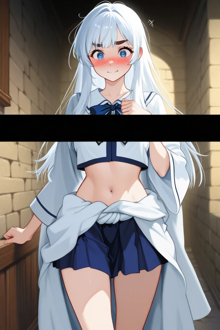 ((Highest quality)),((Very detailed)),masterpiece,Absurd,Detailed face,Beautiful Face,(Fine grain, Deep Eyes),(One girl),((Dynamic pose)),where, One girl, blue eyes, Long Hair, Hair between the eyes, Grey Hair, bangs, Black hair band, Flirting with my lover in my room、Armpit sweat,Shyness,clear,High exposure,Having my armpits licked,His arms are tied and he is hanging from a rope,男にMy breasts are being massaged,Sitting cross-legged,whole body,Topless,Nipples are erect,In underwear,Facing forward,Being hugged from behind,Peeing,whole body,Slender body,Small breasts,Completely naked、Being hugged by a man,My breasts are being massaged、With legs apart,Changing clothes、In underwear、Stretching in the room