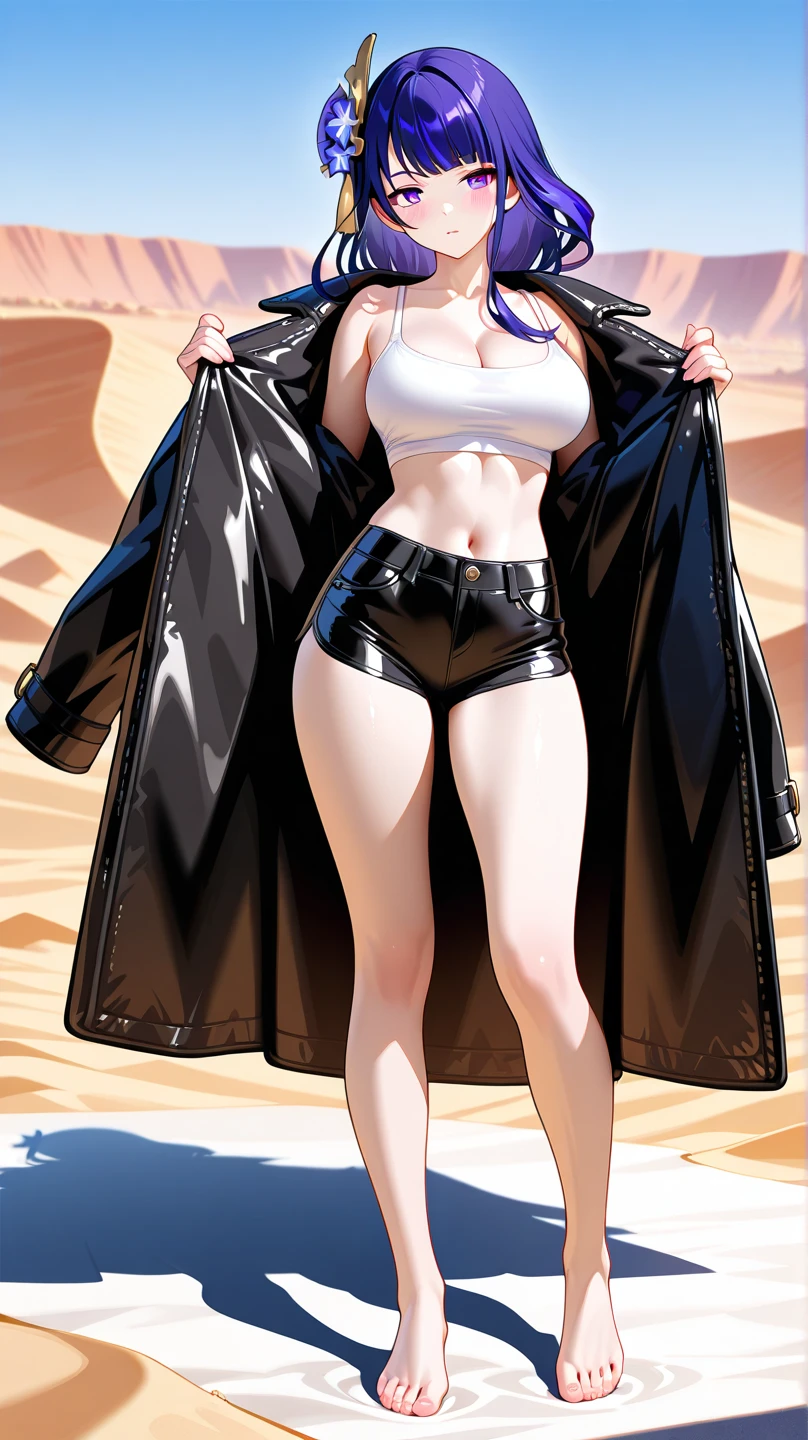 (masterpiece, HI quality: 1.1) 1girl full body standing good face, nice ass, hairstyle: braid, Color Hair: long hair, Blindfolded: NO EYES, Skin: White (porcelain skin, sparkly skin), muscular, thighs, Mature woman, Abs, looks at the viewer smiling, extremely huge breasts, maternal, chest cover with clothes