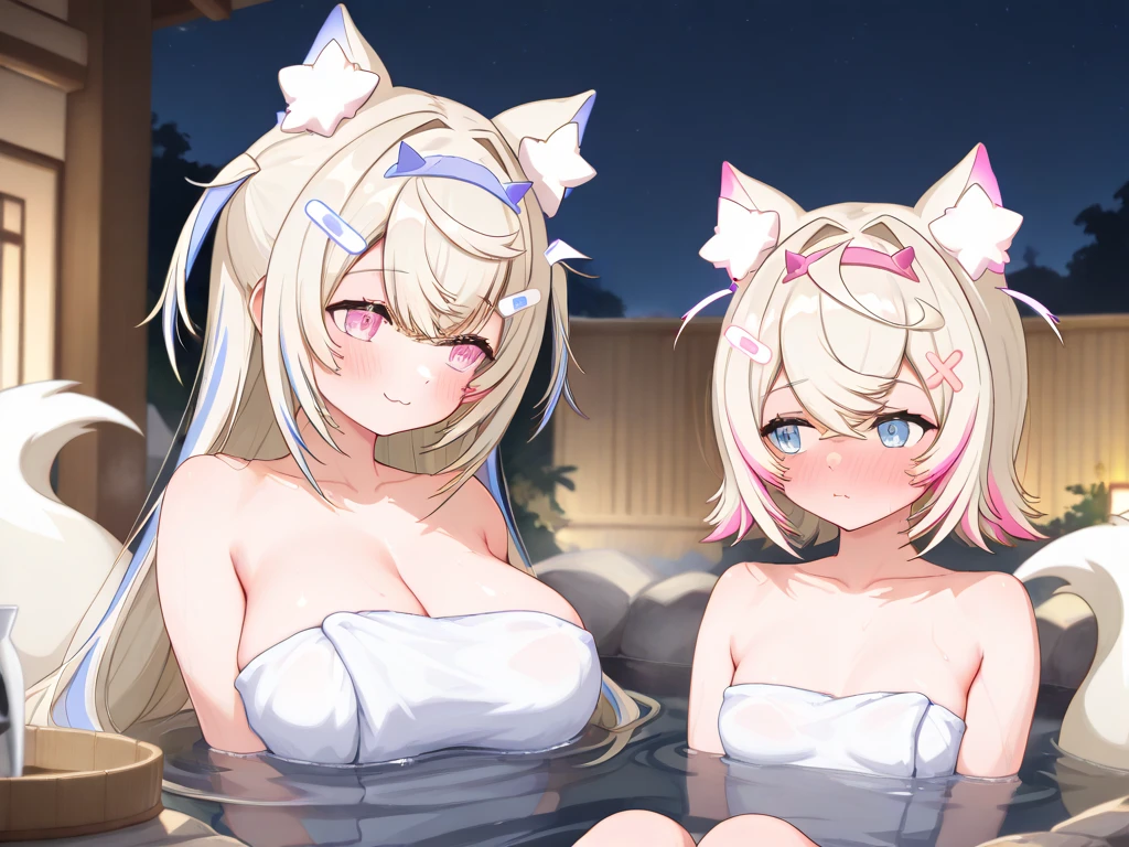 absurdres, highres, reflection, refraction:1.4, ultra detailed:1.0, BREAK, nice hands, perfect hands, (beautiful), animal ears,(completely nude, toddler body, many 10 year old girls, group shot:1.3),(flat chest:1.5), (Cute nipple:1.2) BREAK, Beautiful, Japanese public bath, description, depict, scene, enjoying starry sky, steam, (night view, onsen),Inside the outdoor bath, hot spring steam rises, girls soak, comfortably,Their expressions convey, joy, excitement, captivated by the beauty of starry sky,Please portray, background, night sky, filled, starry sky, colorful brilliance,Around the girls, mixture, hot spring steam, starry skys' light, creating, fantastic atmosphere,This artwork should express, girls' joy, happiness, charm of starry sky, evoking warmth, show off pussy, cum in pussy,
