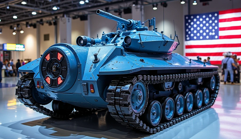 a white table with a group of  toys of the kngtgrtnk tank in bright colors,
<lora:King_Tiger_Tank_SDXL:0.8>