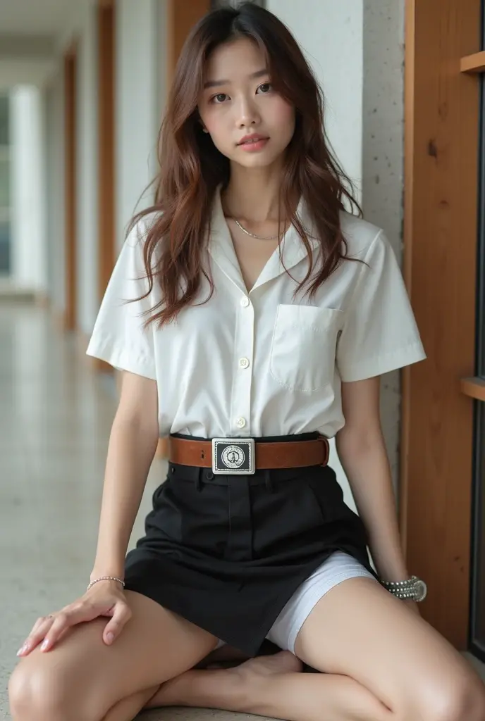 (((Masterpiece,Highest quality,Ultra-high resolution))),(((極めてdetailed,detailed))),((Highest quality,8K,16K,)),Japanese,high school girl,Girls' School,Reader model,Gal,cute,Beauty,sexy,glamorous,uniform,cardigan,blouse(Wearing clothes next to the skin),mini skirt,Knee-high socks,boots