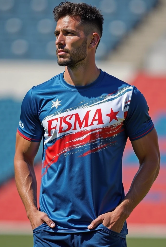 Create a team shirt in the colors of the Cuban flag