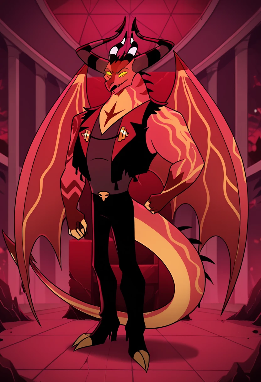 Hell Buff Human Satan, mature male, four eyes, yellow eyes, yellow sclera, horns ...