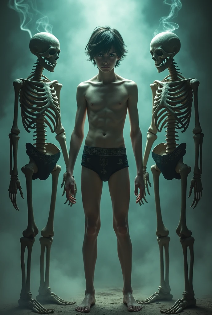 1boy, bulgej8, full body shot, full body angle visible from head to toe, full hd, arms detail, body detail, legs detail, face detail, feets detail, feet on the floor, hands detail, long curly hair, shaggy hair, slender body, soft thin face, wearing a jeweled necklace, black lace slip underwear, thin socks, classic black boots, a skull in her right hand, a peacock feather in her left hand , standing in dynamic pose, in a large ballroom of a Victorian castle, with chandeliers on the ceiling and carpets on the floor, with a grand window at the back, dramatic lighting, full body, body hairless, dominating, white or white skin, boy soft face, gighly light, highly detailed, looking at the audience, photography, detailed skin, real person, crazy detail, hype maximization, lighting complex detail , Highly detailed, Digital painting, artstation, concept art, smooth, sharp focus, illustration, Unreal Engine 5, art by Ross Tran and Greg Rutkowski and Alphonse Mucha, Show men only .8k Ultra HD, dslr, dim lighting, high quality, film grain, Fujifilm XT3, 2-person, two-person model. hype surrealism, hype surrealism, by Shen Quan, perfect body, beautiful young male model, an attractive man 18-2 aesthetic, Sunshine sports student, asianboy, bulgej8, Noosphere, fantasy dark, light and cold aesthetics,