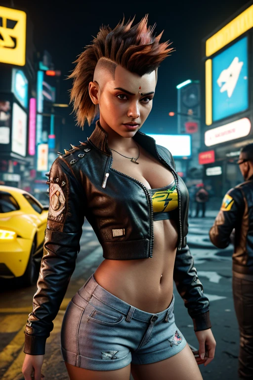 Indian chief from 2099 with high tech headdress, platinum hair and war paint, strong fiery eyes, octane render, cinematic lighting, dramatic lighting, mood taking in the picture, sharp focus, emitting diodes, smoke, artillery, sparks, racks, system unit, motherboard, by pascal blanche rutkowski repin artstation hyperrealism painting concept art of detailed character design matte painting, 4 k resolution blade runner