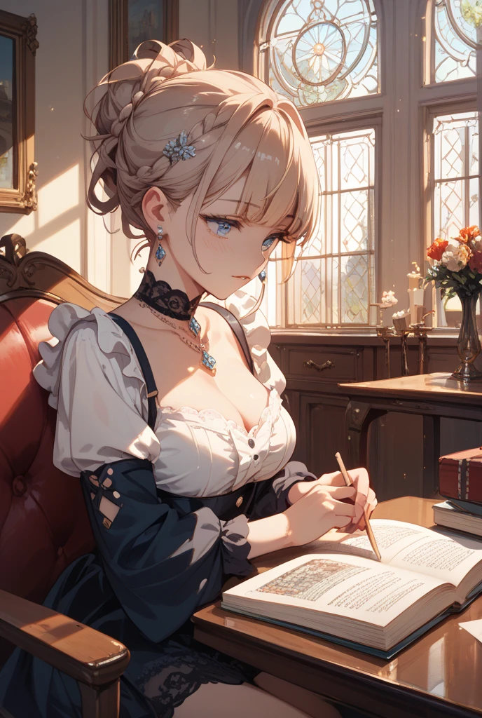 Arthur Rackham, Mabel Attwell, Maurice Sendak, Keiko Takemiya l, Yuu Watase, Surrealism Mysterious Weird Fantastic Fantasy Sci-fi, Japanese Anime Schrödinger's Post, Fun Bremen's Blonde Miniskirt blonde Girl Alice having fun, perfect voluminous body, detailed masterpiece Hyper realistic sharp focus