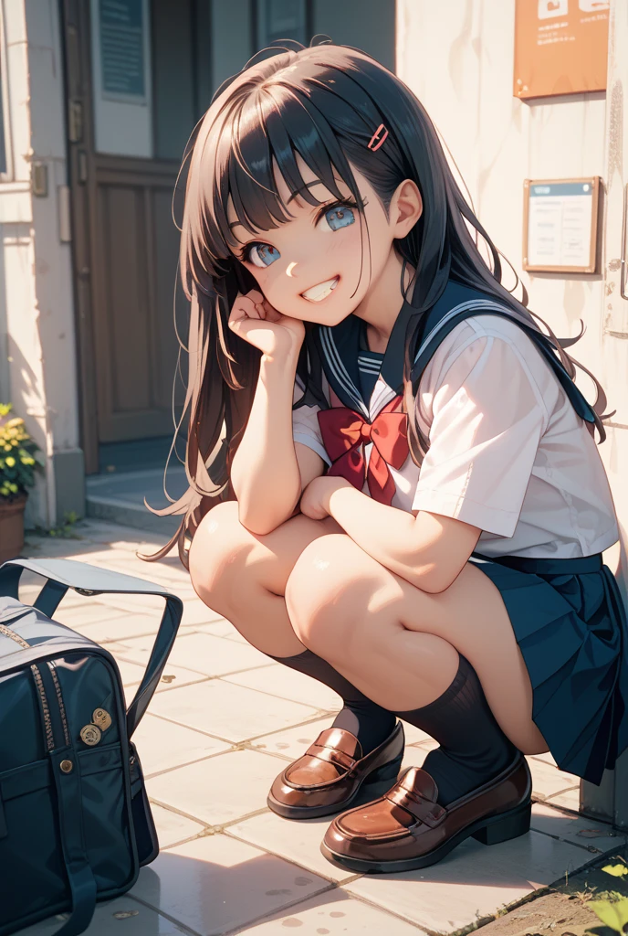 very cute and beautiful girl,(highly detailed beautiful face),
(smile),blush,black hair,low twintails,serafuku,(navy blue pleated mini skirt),
from below,squatting,(white panties),
flower garden,grassland,shrubbery,
(best quality,masterpiece:1.0),absurdres,highres,ultra-detailed,extremely detailed,32k,8k resolution,
intricate details,cinematic scene,detailed background,solo,dynamic angle,