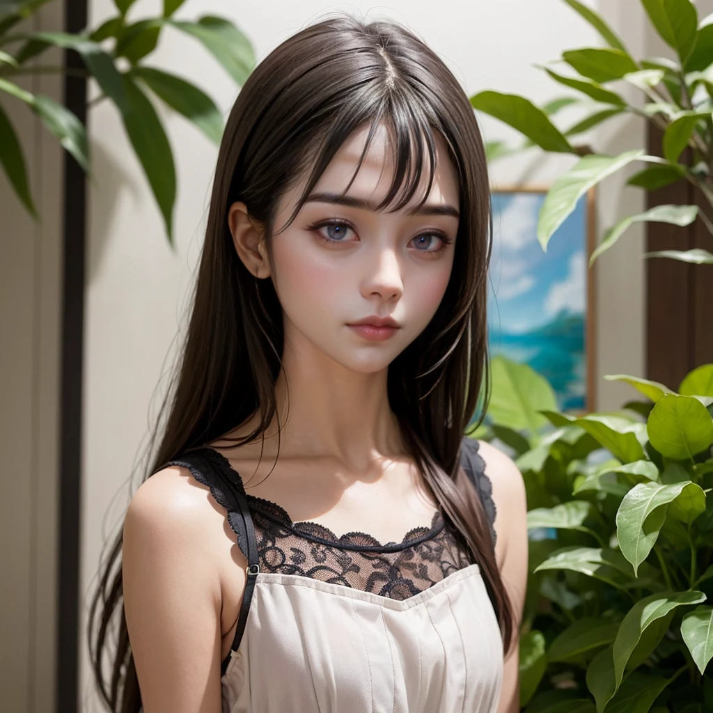 Four 12-year-old high school girls, beautiful japanese face,Beautiful face,(deeply carved face) Luz outfit,white and healthy skin,shy (serious face) SMILE ,long straight black hair, totally naked without clothes, erect nipples,big breasts, thin waist, long and shapely legs, School, school gym, watering cans,bathrooms, mosaics (taking selfies with the phone) 