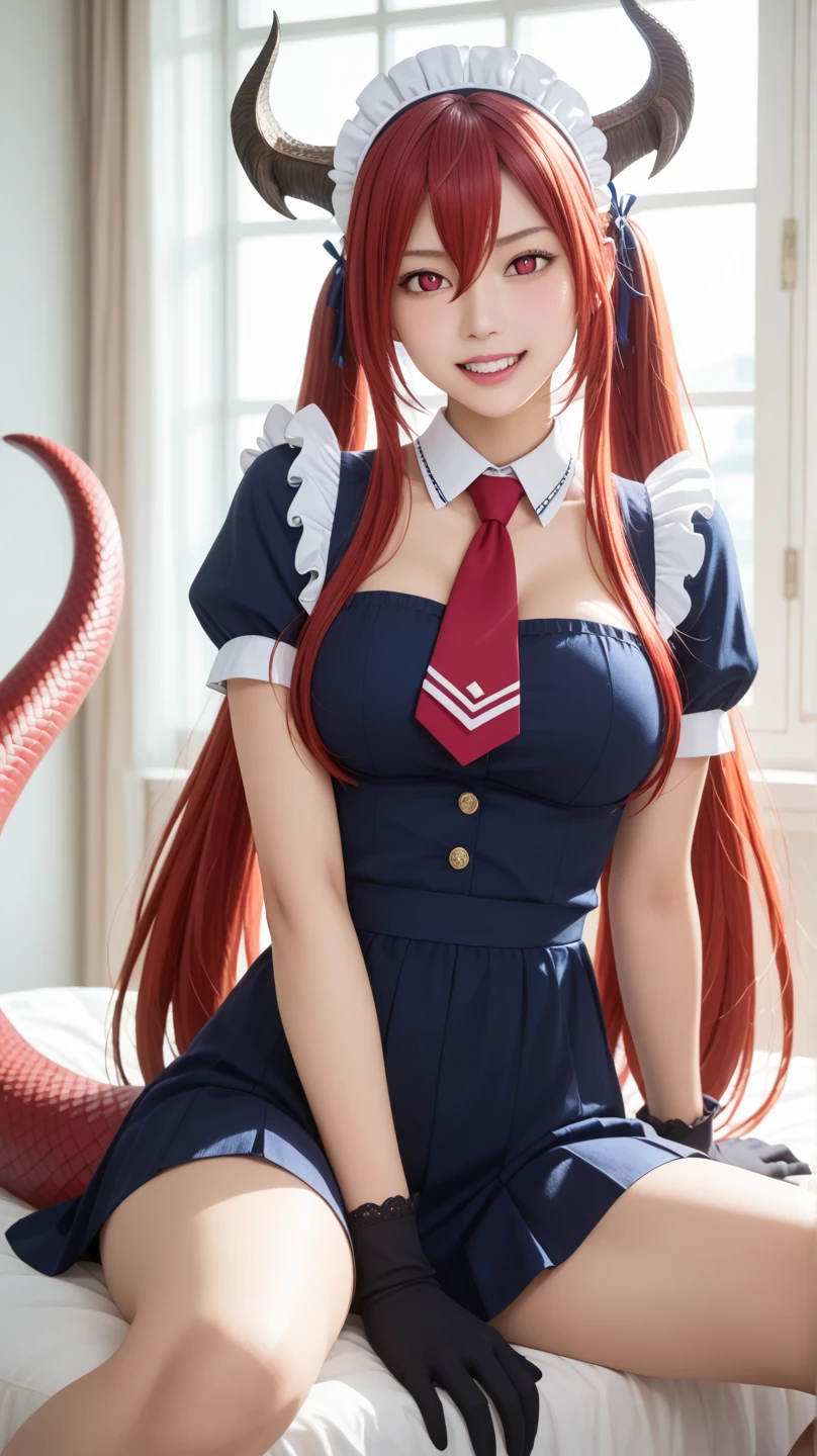beautiful girl huge eyes realistic anime random cosplay gigantic breasts massive breasts huge breasts dramatic pose vibrant color cute smile cute face huge cleavage redhead girl sitting on the floor , high quality, beautiful, film grain, depth of field, Fujifilm XT3