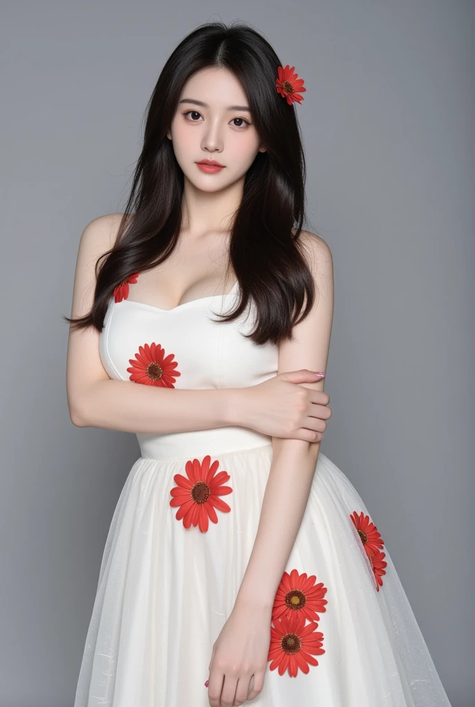 Mujer arafed vestida de blanco apoyada en una manzana roja, Foto de Slim Girl Model, Lalisa Manobal, Foto de Slim Girl, Hermosa modelo de chica, dilraba dilmurat, Hermosa modelo china, Traje de ropa ajustado blanco liso, pale snow white skin, Xintong Chen, Chengyou Liu, Xision Wu, Sha Xi