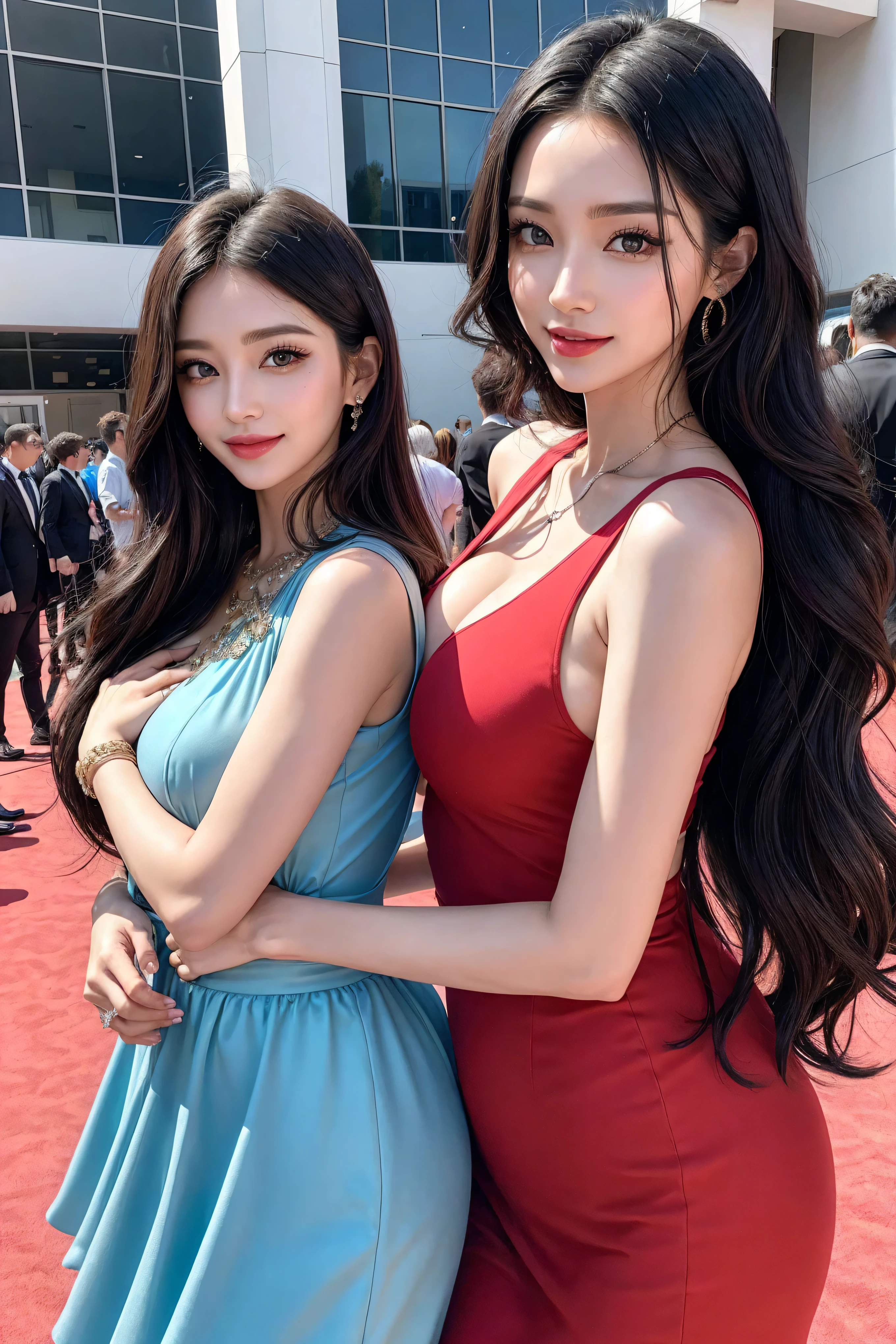 (巨作, Best quality, Realistic),
2girls,duo,(on the St. Peter's Square of Vatican,crowd), sankta. Peter's Square of Vatican background,gypsy dress,(Princess Eyes,shiny pupils),Dancing,banquet, crowd, picking up skirt,
[Slight smile],