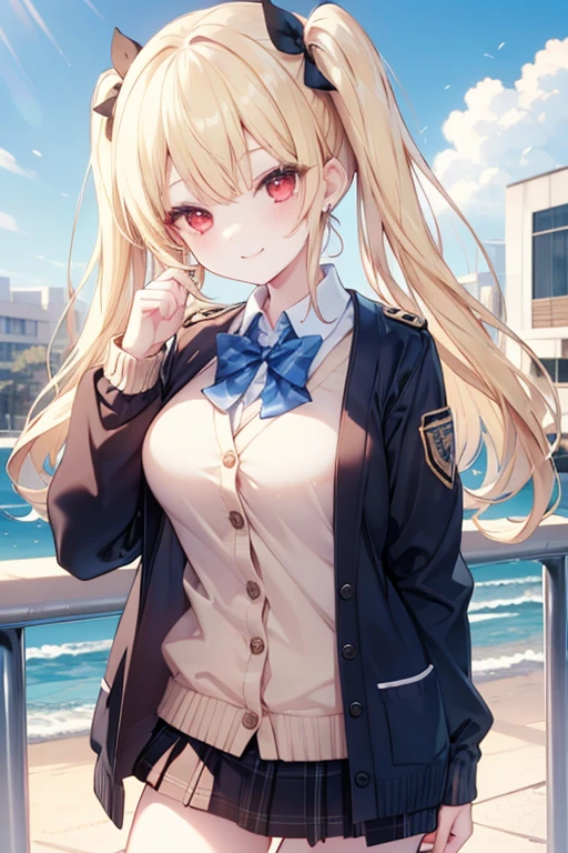 1girl, nijika ichiji, beach background, suit, office lady, black skirt, black blazer, pencil skirt, white shirt, long hair, ager, looking at viewer, full body,