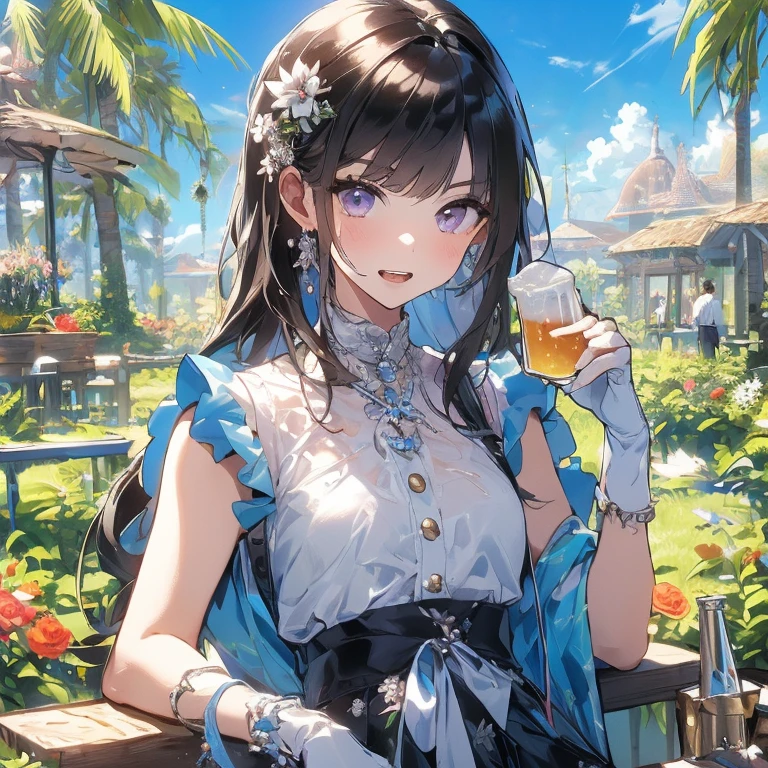 8k, very sharp image, masterpiece, best quality, jennifer aniston, 1girl, black hair, swept bangs, small earrings, sundress, beach, floating hair, hair ornament, magazine cover, realistic skin, high texture skin, realistic lips, high texture lips, dreamlike diffuse ethereal lighting ,(Dynamic and sexy bending pose:1.3),detailed facial features,detailed clothes features, (perky chest:1.1), (pointed chest:1.3), delicate beautiful face, Bright blue eyes, cute eyes, sparkling eyes, Big eyes, beautiful detailed eyes,double bun with glittering hair ornament:0.6,(super detailed glossy skin:1.3),slender body,goddess smile,((with sparkling eyes and a contagious smile)),beautiful posture,have a cup of coffee,black hair,very sharp image, masterpiece, best quality, black hair, swept bangs, closed mouth, small earrings, sundress, beach, floating hair, hair ornament, magazine cover, realistic skin, high texture skin, realistic lips, high texture lips, dreamlike diffuse ethereal lighting ,looking at viewer,
