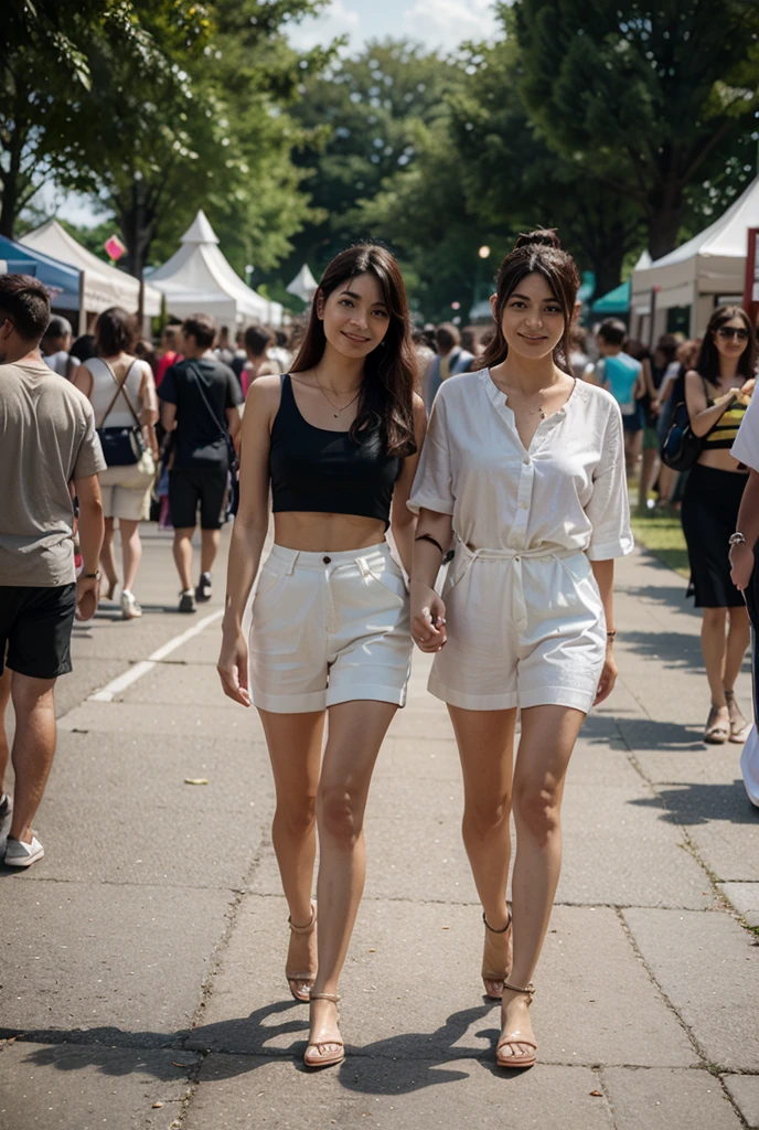 Resort style:Choose a loose-fitting camisole,Wear with a pair of shorts or a skirt,Add a pair of sandals or flip flops。Can be paired with a wide-brimmed hat and a pair of sunglasses,Increase the holiday feeling。