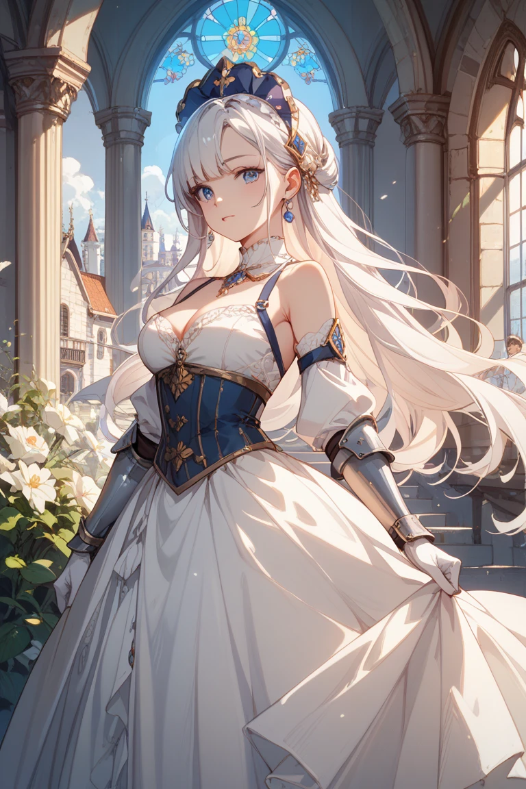 #Basic setting One girl, A girl is posing for a photo, pretty girl, Enchanting girl, Beautiful Anime Girls, (Very young girl,low length,5 years old),
#Clothing Accessories
((Yellow and white)Quinceanera(Long skirt dress):1.6), (Sheer white elbow gloves:1.8, White High Heels:1.4),
((fancy silver bracelet, Large silver necklace, Silver Tiara)),
BREAK
#Hairstyle
((Sky Blue Hair, Bangs that expose the forehead:1.4, ponytail : Long Hair + Curly hair + Curled + Plump and very voluminous + Very thick hair + Big black ribbon), (blue eyes)),
BREAK
#Environmental Sensual,((Very small breasts)),
BREAK
((smile)),
((noon, Sunshine + Fantasy world castle:1.4, Walking)),
BREAK
((Face the camera:1.4, Cowboy Shot:1.4)),
BREAK
#Parts Settings
(Beautiful Hair, Shiny Hair, Shiny Hair)),
(Double eyelids, Long eyelashes),
(Expression of fine eyes, Beautiful and delicate eyes, Sparkling eyes, Eye Reflexes),
(Beautiful Nose,Thin Nose),
(Glossy Lips, Beautiful Lips, thick lips),
(Symmetrical facial features, Perfect Face), (Beautiful breasts), (Detailed skin, Oily skin, Textured skin, Glowing Beautiful Skin),
BREAK
#quality
((Ultra-high resolution)), (((masterpiece))), (((最高quality))), ((8K)), (Attention to detail), (Beautiful sparkle), (High detail), (Anatomically correct)),
((Realistic)), ((The best CG)), Highly detailed art, CG illustration, ((Line art)),