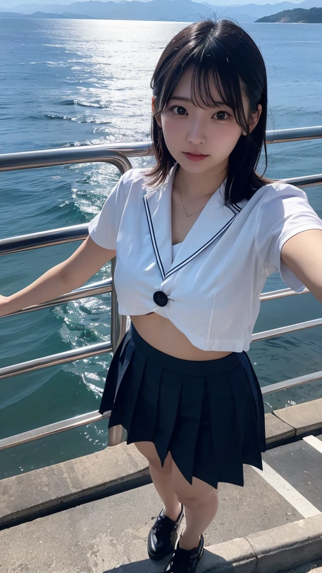 Cute Girls、high school girl、Idol、mini skirt、See-through、Ocean、Water Play