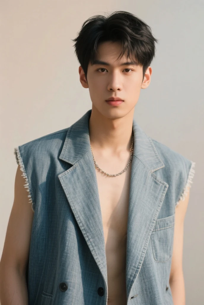 Asian muscular boy sitting on grass, sexy, Dark eyebrows, white shirt, wearing white thong high cut underwaer, white high cut Jockstrap, muscular young male, mid shot portrait, high quality portrait, Attractive pose, cute young man, gorgeous young model, portrait a 25 - year - old boy, casual photography, Realistic. Cheng Yi, cute young man, ((wearing micro string thong))
