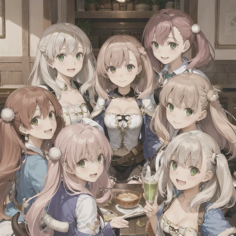 女の子1人、Too large breasts、爆乳、cleavage of the breast、Lolita clothes with lots of ribbons and frills、big ribbon on the head、fluffy and soft hair、Pale atmosphere、cute lolita pink room、Sunshine、Choker on ribbon、I see underwear.、garter belt made of lace、garnet brooch、Too large breasts、Sparkling eyes、heart mark、kawaii、爆乳
