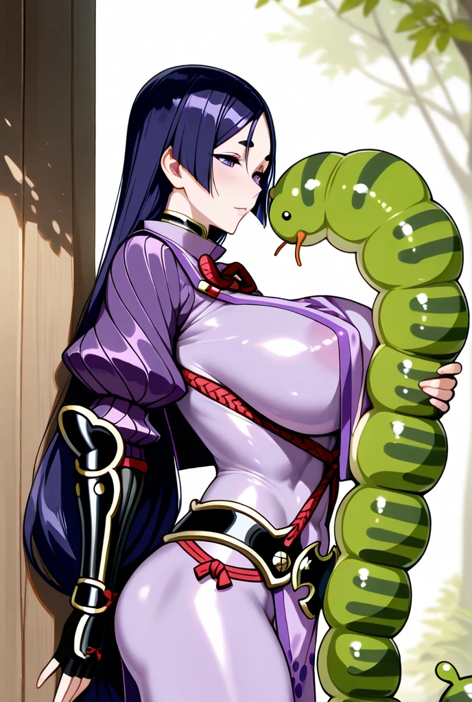 score_9, score_8_up, score_7_up, score_6_up, score_5_up, uncensored, BREAK,  sitting on knees and sucking testicles, testicle sucking, penis on face, testicles, licking balls, muscular orc, , 1girl,  .1boy, muscular boy, faceless male, cum on face, bukkake, from side, looking at another, looking up, half-closed eyes, saliva, blush,jeloejsk, light purple hair, purple eyes, x hair ornament,, nude, red collar, nr, nipple rings,elbow gloves, black thighhighs, high heels, curvy, huge breasts, thick thighs, nr, nipple rings indoors, luxury room,